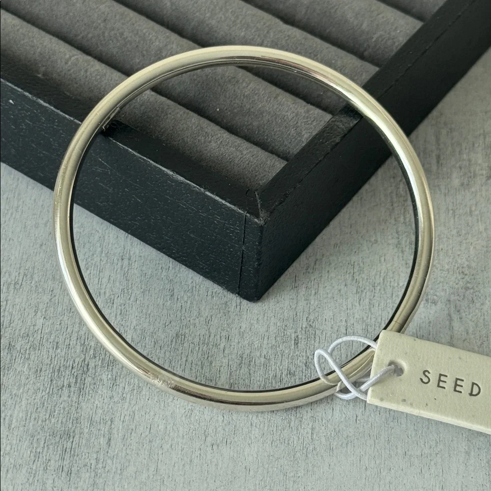 Seed & Sage Sterling Silver 925 Solid Thin Round Bangle Bracelet